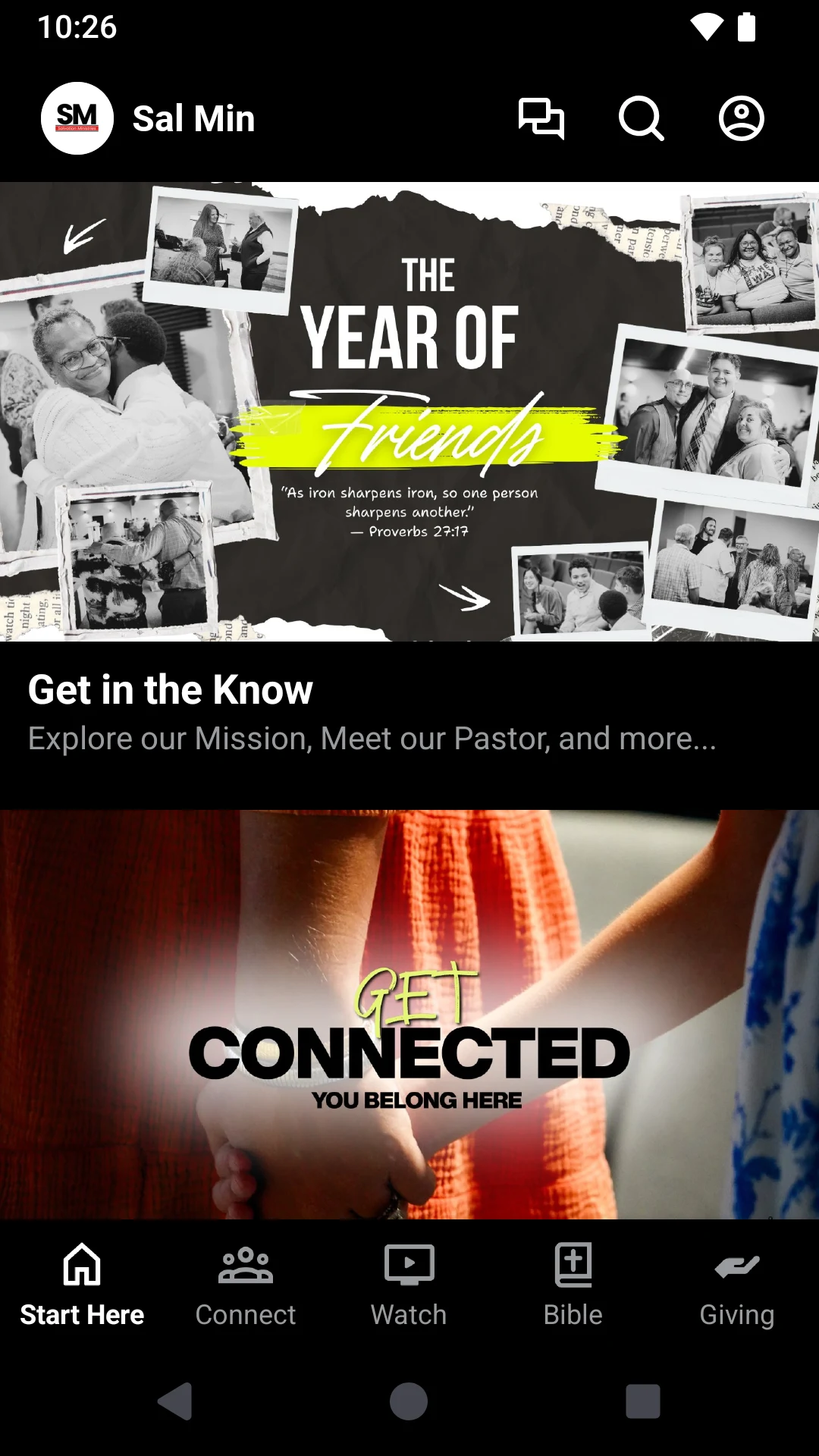 Salvation Ministries App screenshot